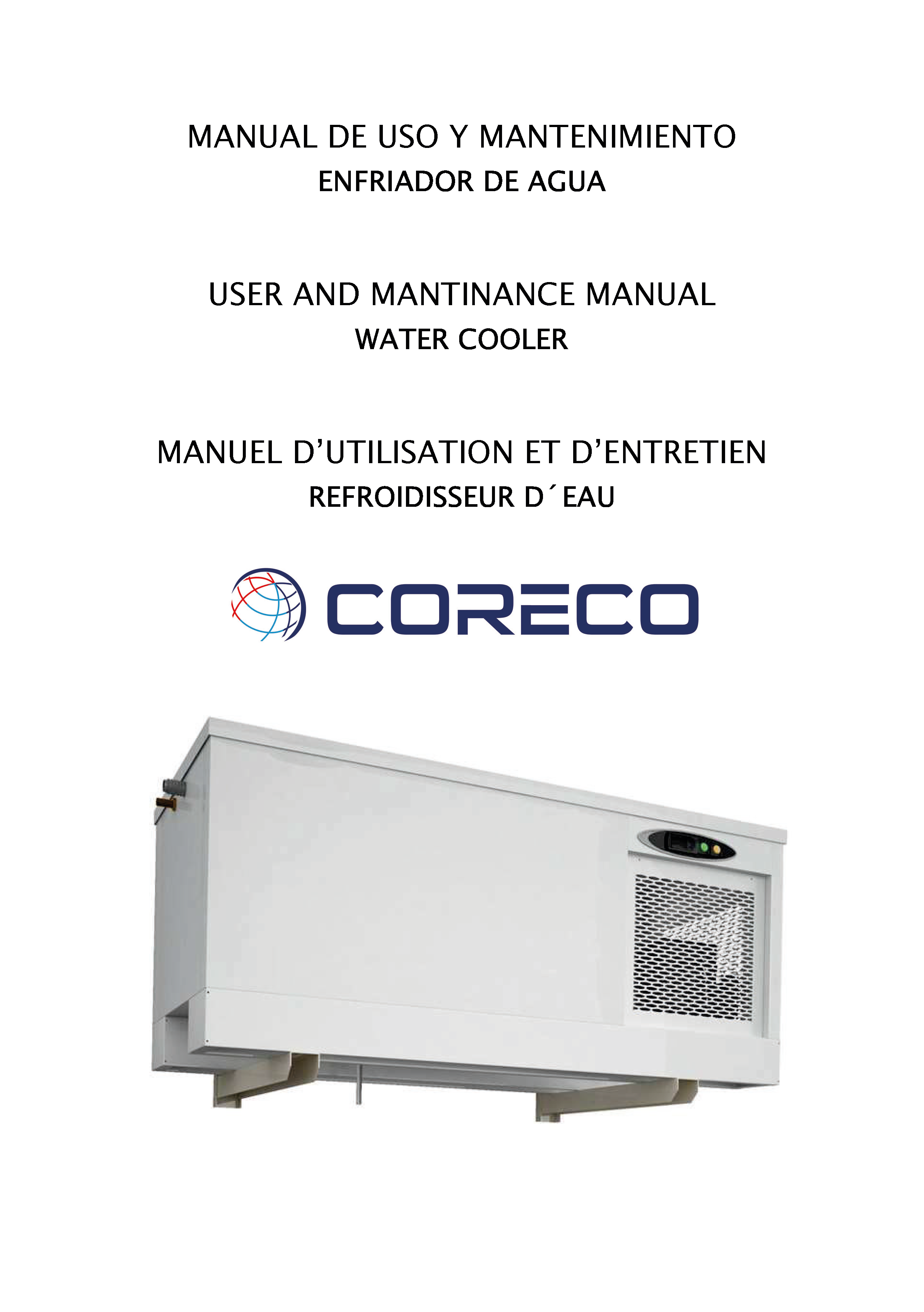 WATER COOLER USER MANUAL